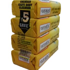 patanjali haldi chandan kanti body cleanser 4 pack each 75gm in  by Patanjali Ayurved Limited