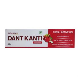 patanjali dant kanti fresh active gel 80gm in  by Patanjali Ayurved Ltd